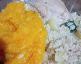 Foto del paso 3 de la receta: Pollo con puré de calabaza y revuelto de arroz y verdura