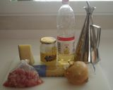 Foto del paso 1 de la receta Tallarines con magro, queso y salsa agridulce