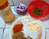 A picture of step 1 of Beef seekh kabab in pan.