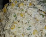 A picture of step 2 of Curd paneer and corn sandwich.