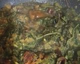 A picture of step 5 of Lal Mathachi Bhaji or Lal Saag Bhaji.