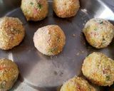 Foto langkah ke 2 dari resep Bola bola isi mozzarella.