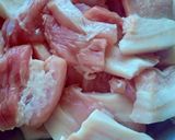 รูปขั้นตอนการทำที่ 1 ของ หมูสามชั้นทอดพริกแกง หรือ หมูทอดเสียบไม้#ปาร์ตี้ของว่าง