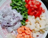 A picture of step 1 of #DSR#Dhaba style mixed vegetable.