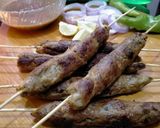 A picture of step 6 of Seekh Kabab.