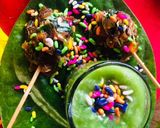 A picture of step 3 of Paan Shots and Gulkand lollipops.