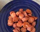 A picture of step 4 of Sausage in Spaghetti.