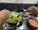 A picture of step 3 of Spinach Pulao.