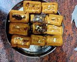 A picture of step 5 of Parle G Chocho sandwich.