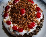 A picture of step 8 of Black forest cake.