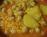 Foto del paso 5 de la receta: Guiso o rancho de garbanzos, patata, arroz y bacalao