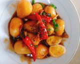 Hình bước làm 5 của món Trứng cút kho tiêu