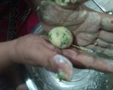 A picture of step 2 of Golden potato balls.