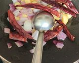 A picture of step 2 of Onion Garlic chutney.