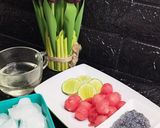Foto langkah ke 1 dari resep Es lemon semangka selasih.