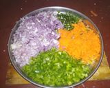 A picture of step 1 of Akki rotti.