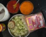 A picture of step 2 of Papaya pickle.