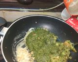 A picture of step 3 of Palak Batua and Broccoli ka saag.