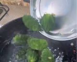 A picture of step 3 of Bharwa Karela Sabzi.