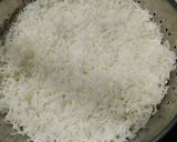 A picture of step 6 of Lauki kofta, rice and roti.