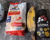 Foto langkah ke 1 dari resep Oatmeal topping pisang madu.