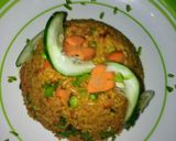 A picture of step 4 of Simple curry fried rice.