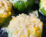 Foto del paso 9 de la receta: ZAPALLITOS RELLENOS VEGETARIANOS 🧅🌽 #800❤️👏 🥒🥚🧀