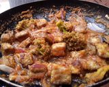 Foto del paso 7 de la receta: Cubos de berenjena🍆 dorados en salsa bbq🥕🍯 de zanahoria🍚