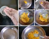 A picture of step 4 of Gajar Halwa Burfi/ Carrot Burfi.