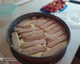 Babapiskótás gyümölcstorta recept fázis 3 fotója
