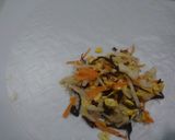 A picture of step 1 of Four-Color Vegetarian Spring Rolls.