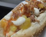 Foto del paso 12 de la receta: Perrito🌭caliente🥓de pollo🍗y tocineta🌭hawaiano🍍