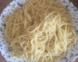 A picture of step 1 of Leftover nyama choma spaghetti.