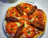 নো ইস্ট কাবাব পিৎজা (no yeast kabab pizza recipe in bengali) রেসিপি ধাপ - 6 ছবি