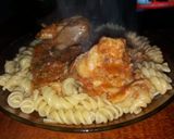 Foto del paso 5 de la receta: Fideos con salsita de pollo!