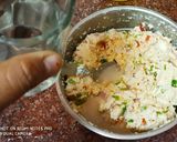 A picture of step 4 of Veg suji cheela.