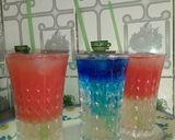 A picture of step 4 of Watermelon lime lemonade & electric lemonade.