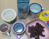 Foto langkah ke 1 dari resep Pudding Coklat Saus Vla Instan (Nyoklat Banget).