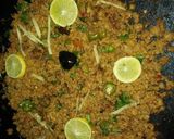 A picture of step 4 of Smoky Tawa Qeema😋💛.