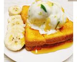 รูปขั้นตอนการทำที่ 8 ของ 🥞ฮันนี่โทสต์ไอศกรีมกะทิ - Honey Toast coconut milk ice cream🍯
