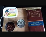 A picture of step 1 of Cranberry chocolate fudge.