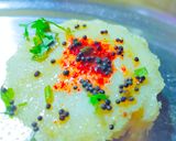 A picture of step 6 of Rava vati dhokla.