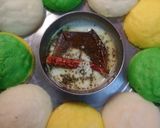 A picture of step 7 of Independence day special colourful idli.