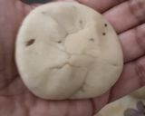 A picture of step 3 of Daal kachori with tarkari.