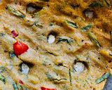 A picture of step 3 of Spring onion mix flour Thalipith.