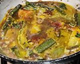 A picture of step 3 of Sabzi Khatta meetha (sweet and tangy Vegetable stew).
