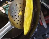 A picture of step 4 of Fafda Gujarati snack.