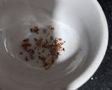 A picture of step 2 of Lotus seed halwa.