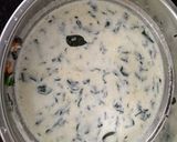 A picture of step 5 of Spinach mor kulambu / mor kerrai.