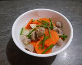 Hình bước làm 4 của món Canh bò viên rau củ